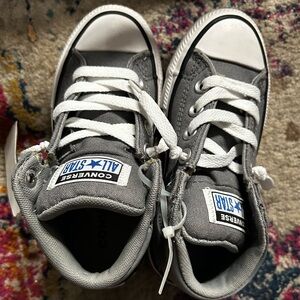 Converse Kids Gray and White High-Top Sneakers